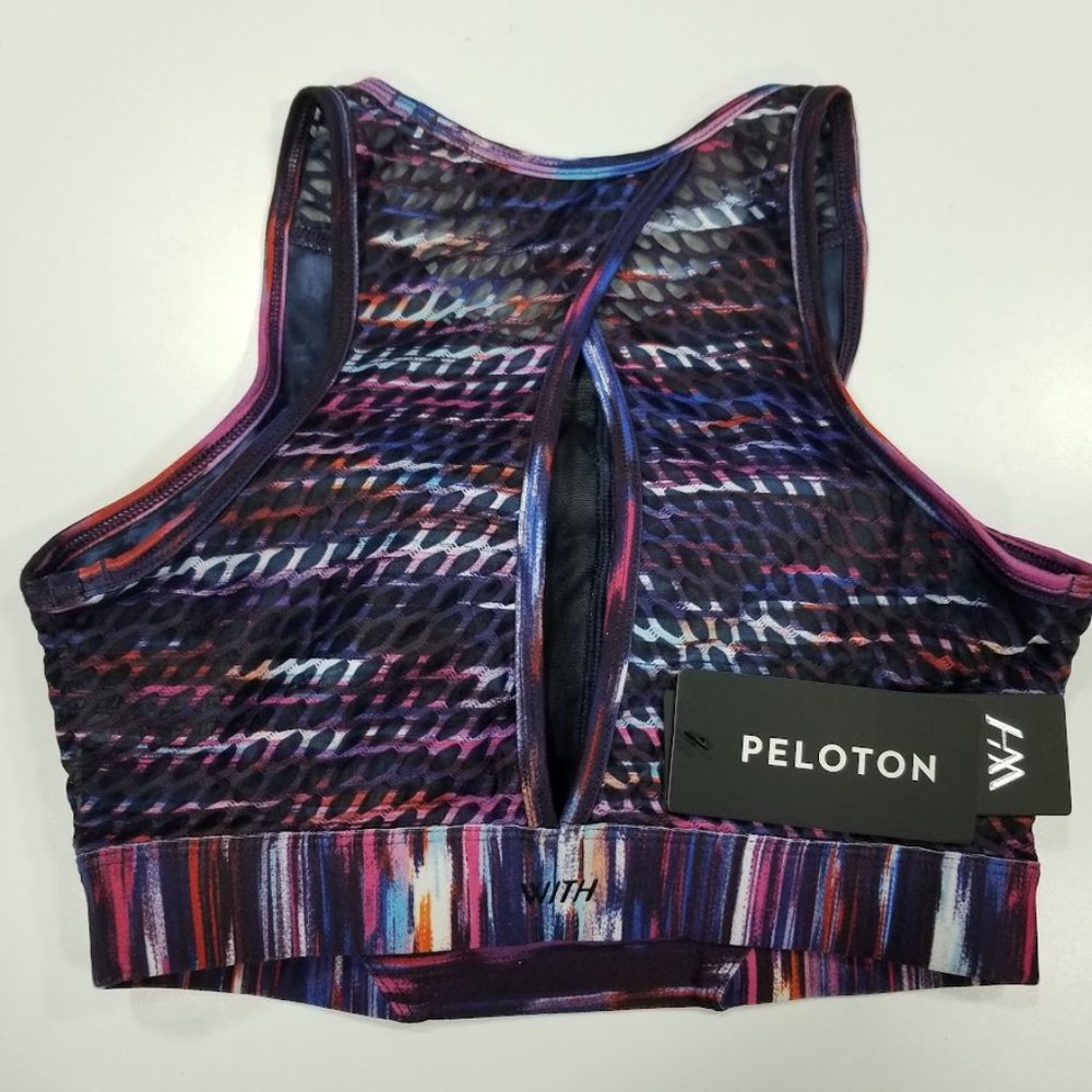 Peloton x WITH Melody High Neck Racerback Cutout Back Sports Bra - Picture 3 of 7